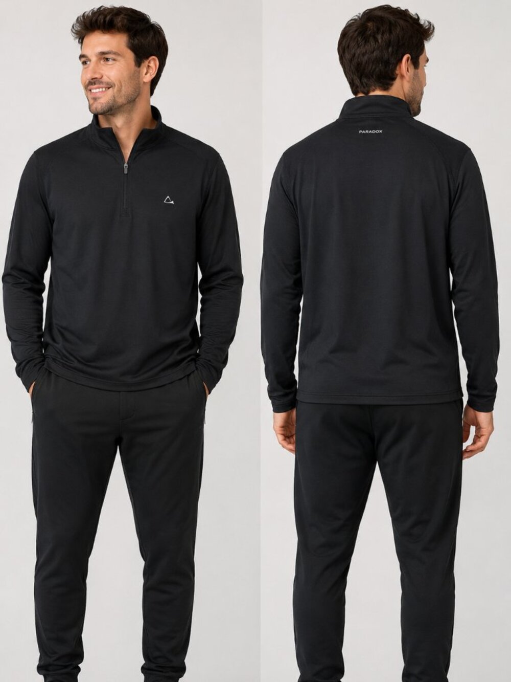 Paradox Men’s Black Quarter-Zip Performance Pullover - Size XL